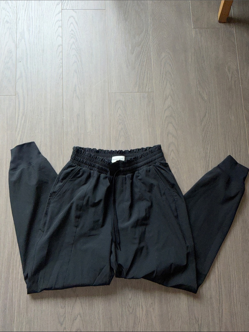 Abercrombie & Fitch Black Elastic Waist Jogger Pants
